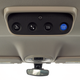 Buttons on the ceiling can start the ride or call a human for help. Photo: Waymo